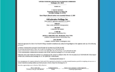 SAExploration / SEC 8k Material Event Report.