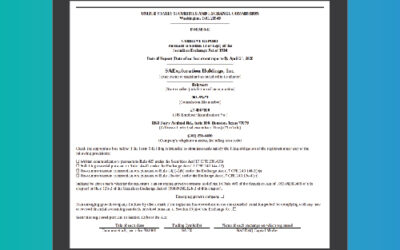 SAExploration / SEC 8K Material April Event Report